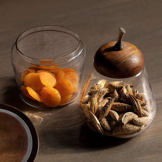 Apple & Pear Glass Jar Set of 2
