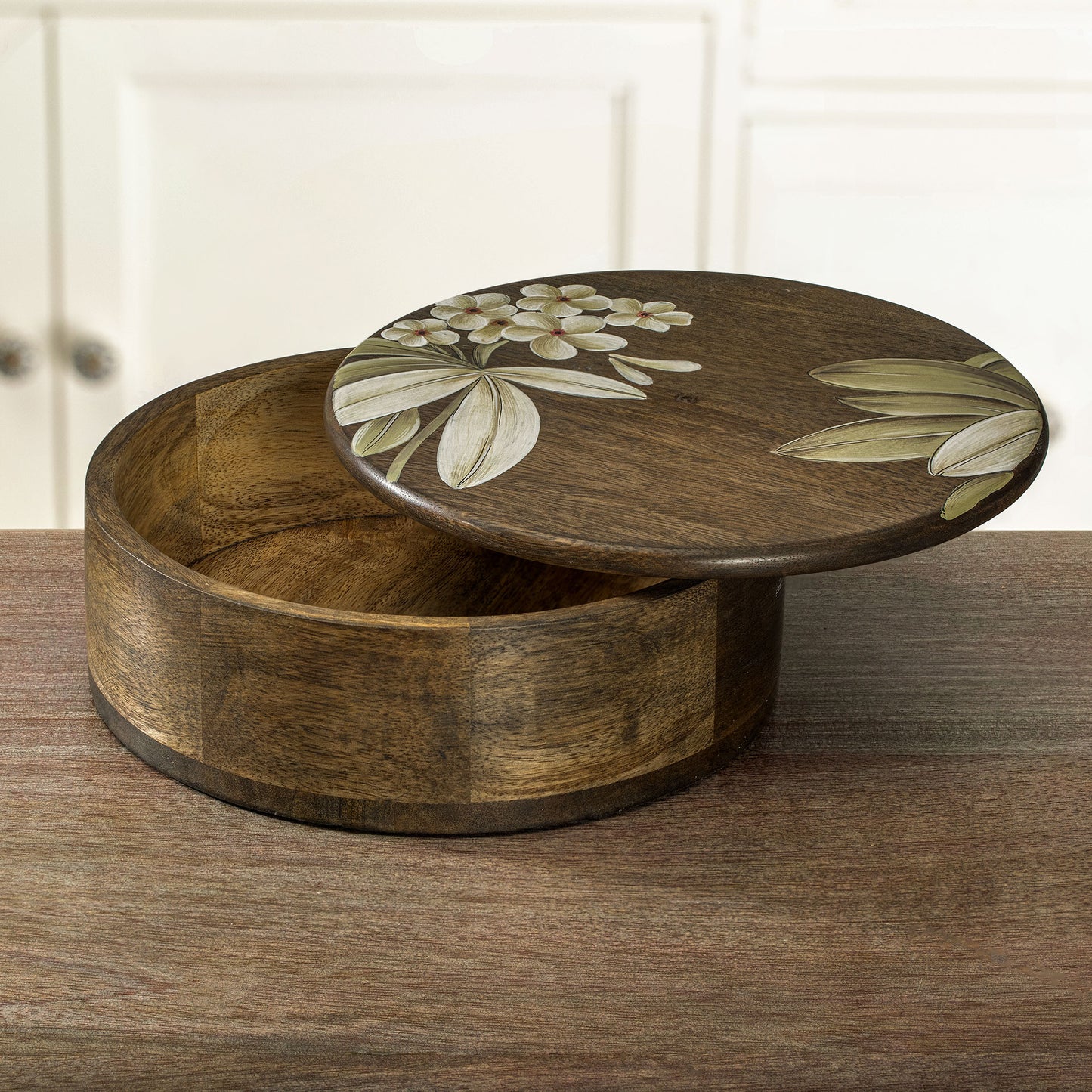 Frangipani Wooden Bread/Tortillas Box