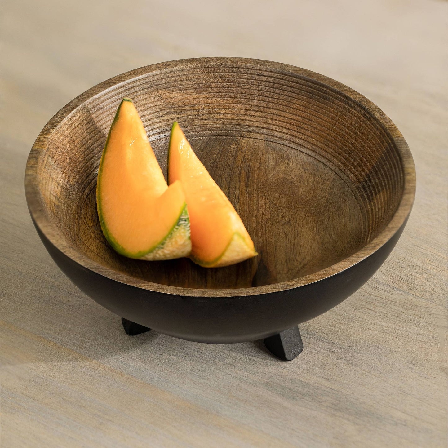 Orbis Tri Legged Shallow Round Bowl
