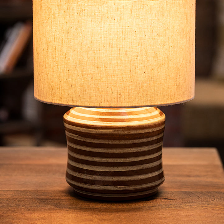 Shades of Grey Terracotta Table Lamp (Short)