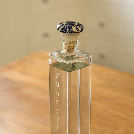 Square Glass Water Bottle with Ceramic Stopper