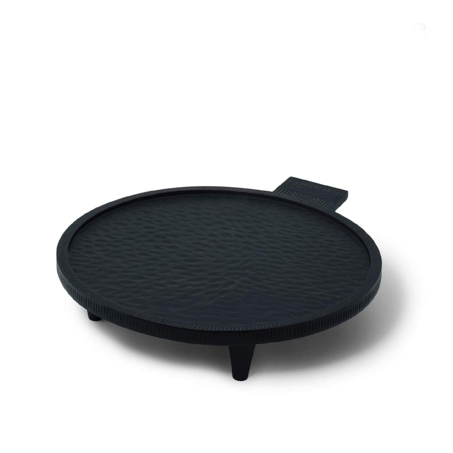 Tribal Mango Large Platter with Legs Black