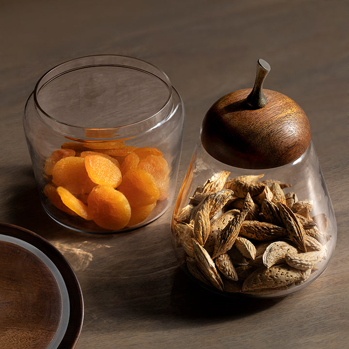 Apple & Pear Glass Jar Set of 2