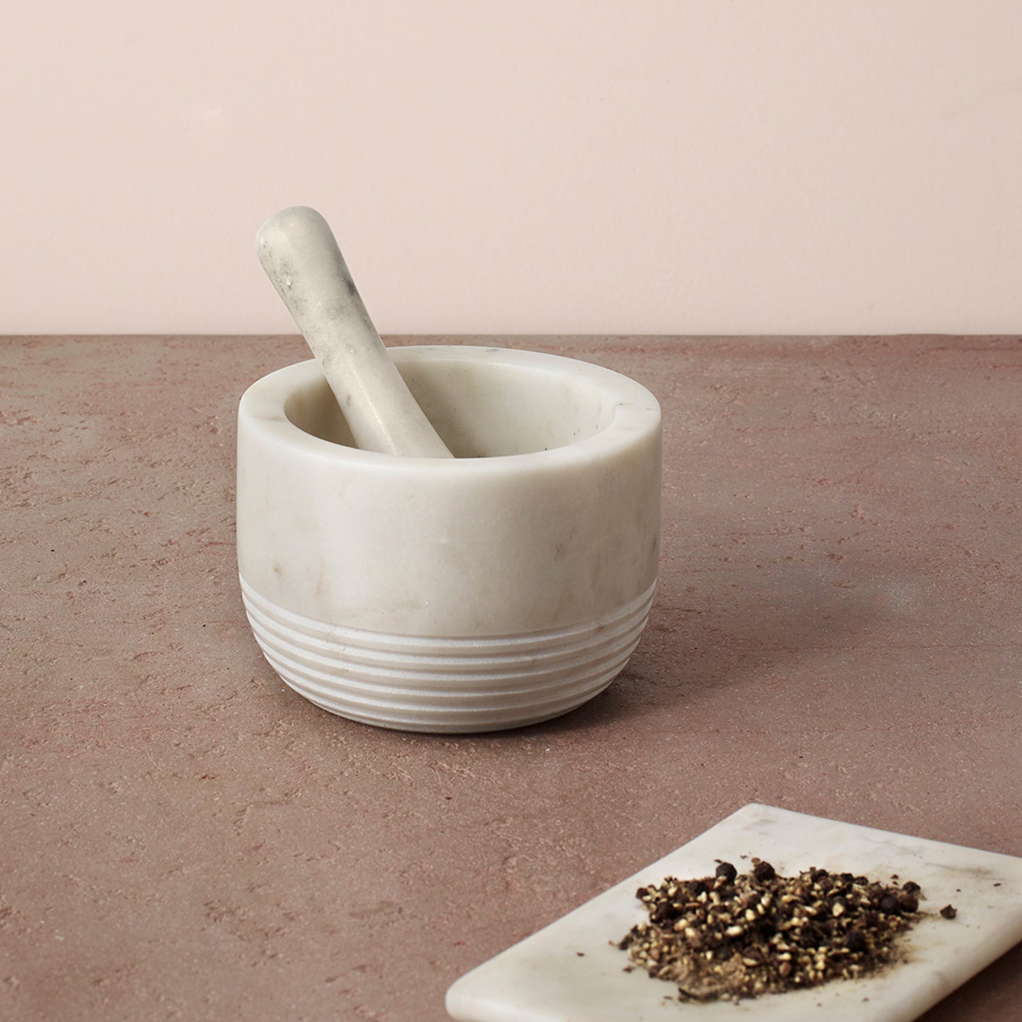 White Marble Mortar & Pestle