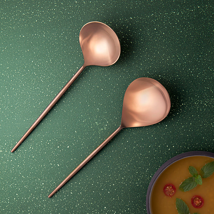 Aura Rose Gold Serving Set of Two