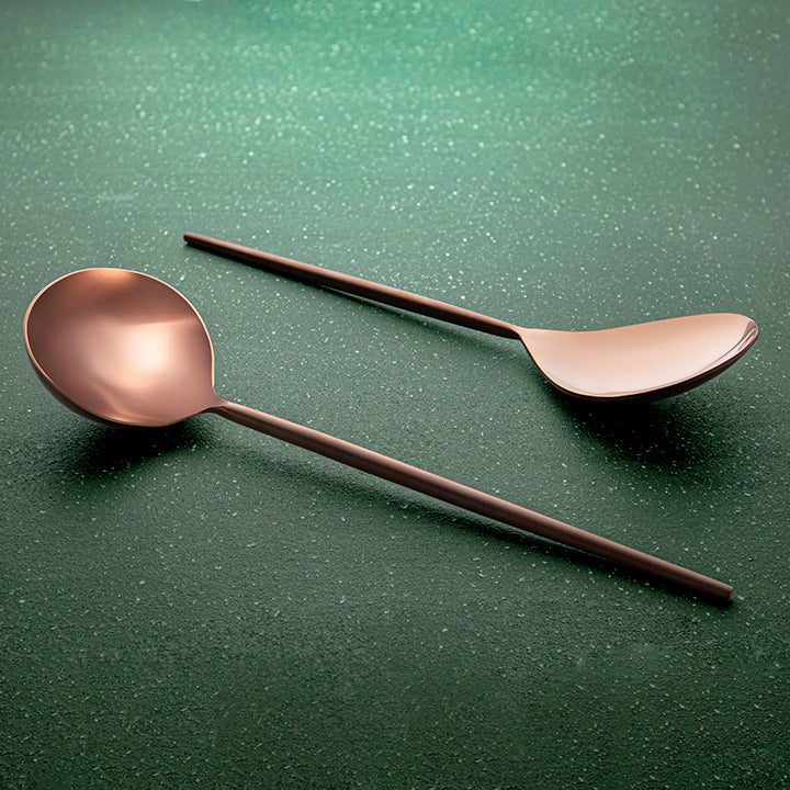 Aura Rose Gold Serving Set of Two