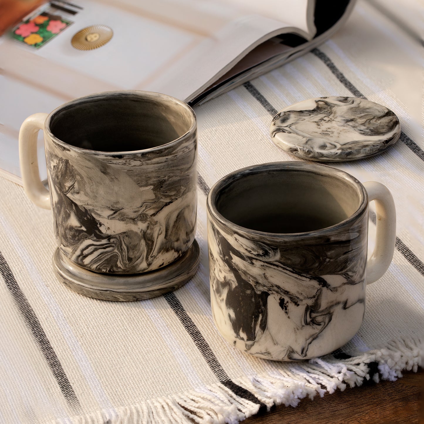 Carbon Ceramic Mug Set of Two (short)