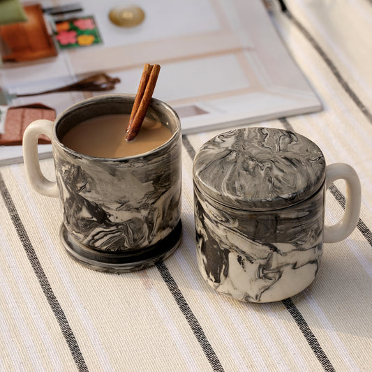 Carbon Ceramic Mug Set of Two (short)