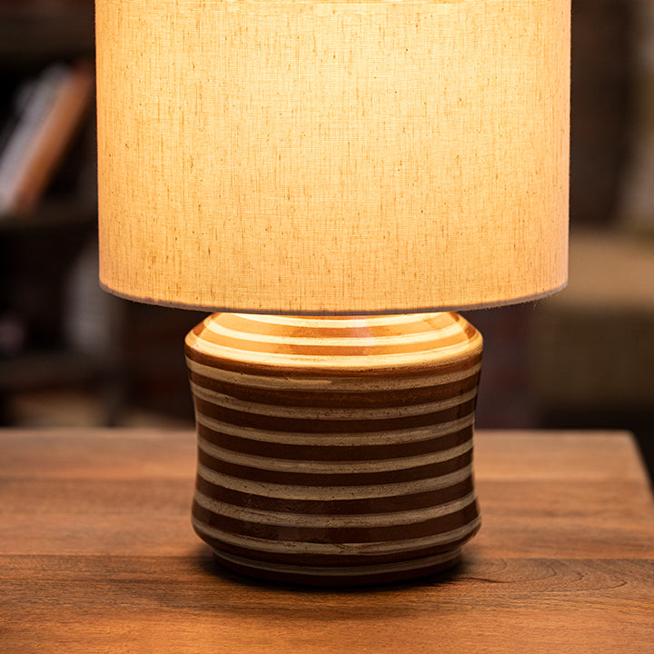 Shades of Grey Terracotta Table Lamp  (Short)