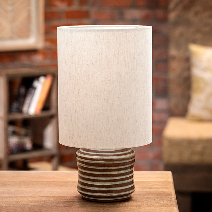 Shades of Grey Terracotta Table Lamp  (Short)