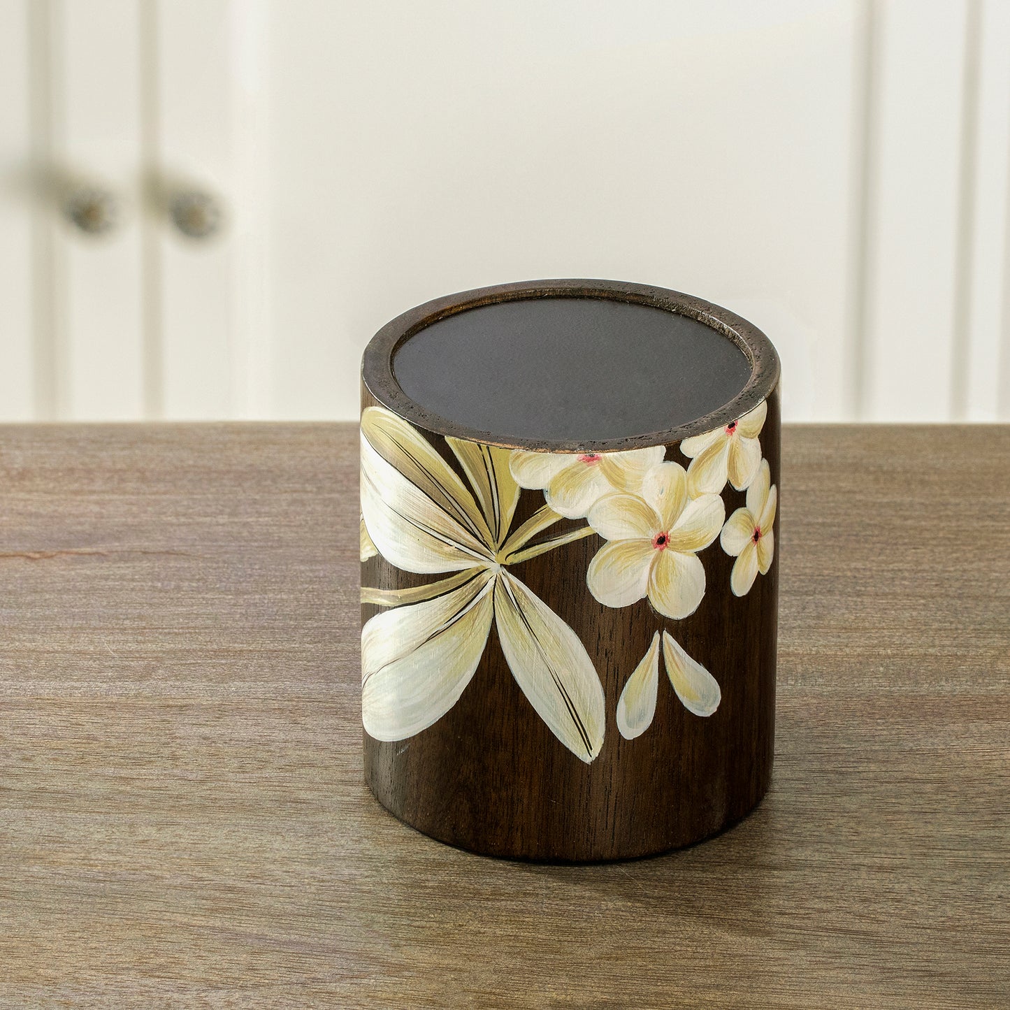 Frangipani Wooden Candle Holder