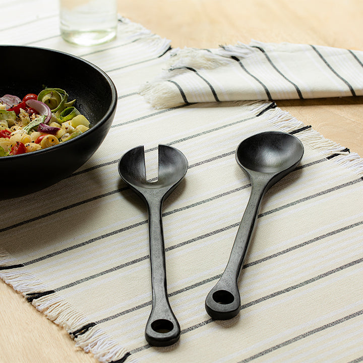 Midnight Mango Wood Salad Spoon Set of 2