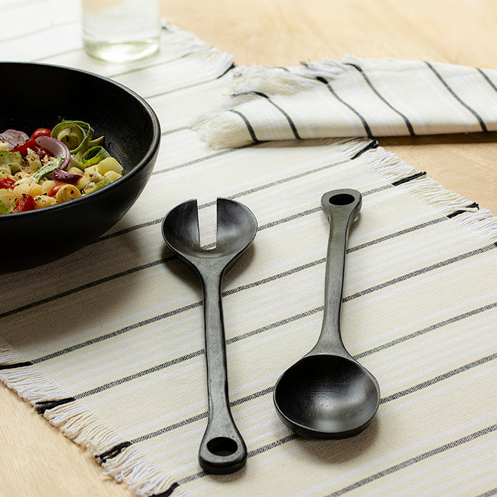 Midnight Mango Wood Salad Spoon Set of 2