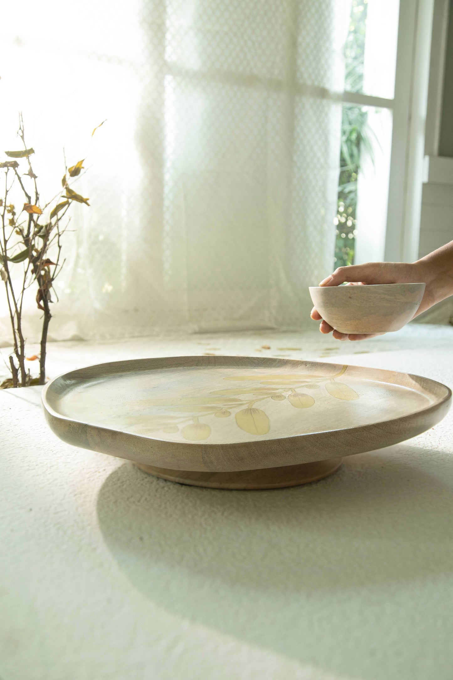 Wisteria Yellow Lazy Susan