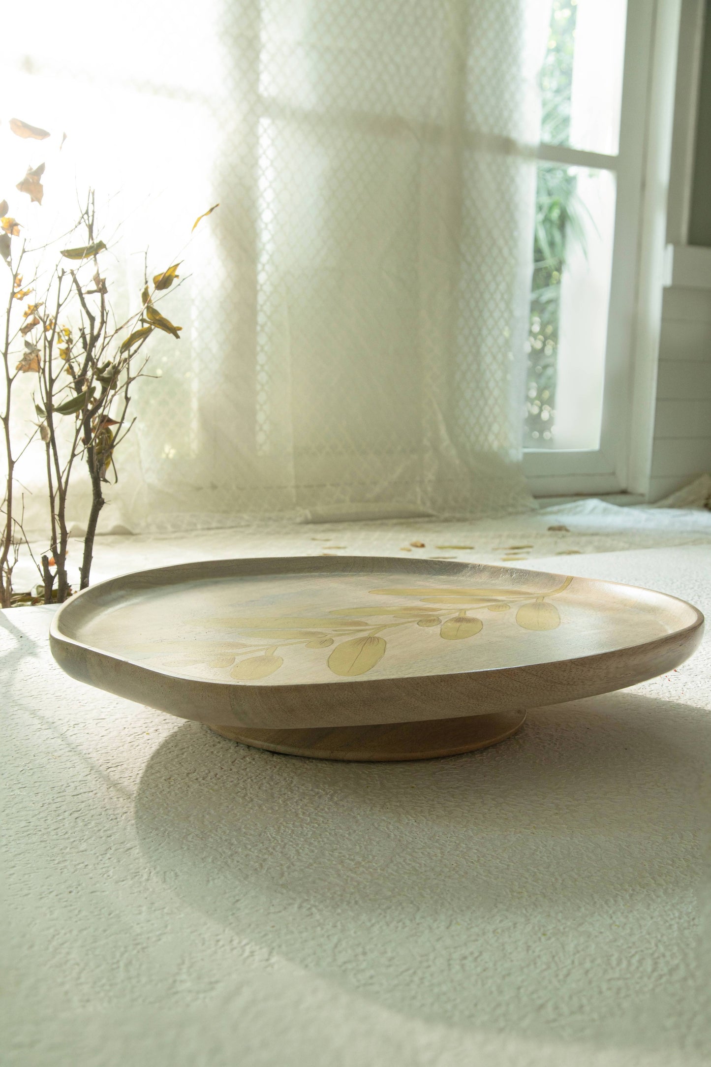 Wisteria Yellow Lazy Susan