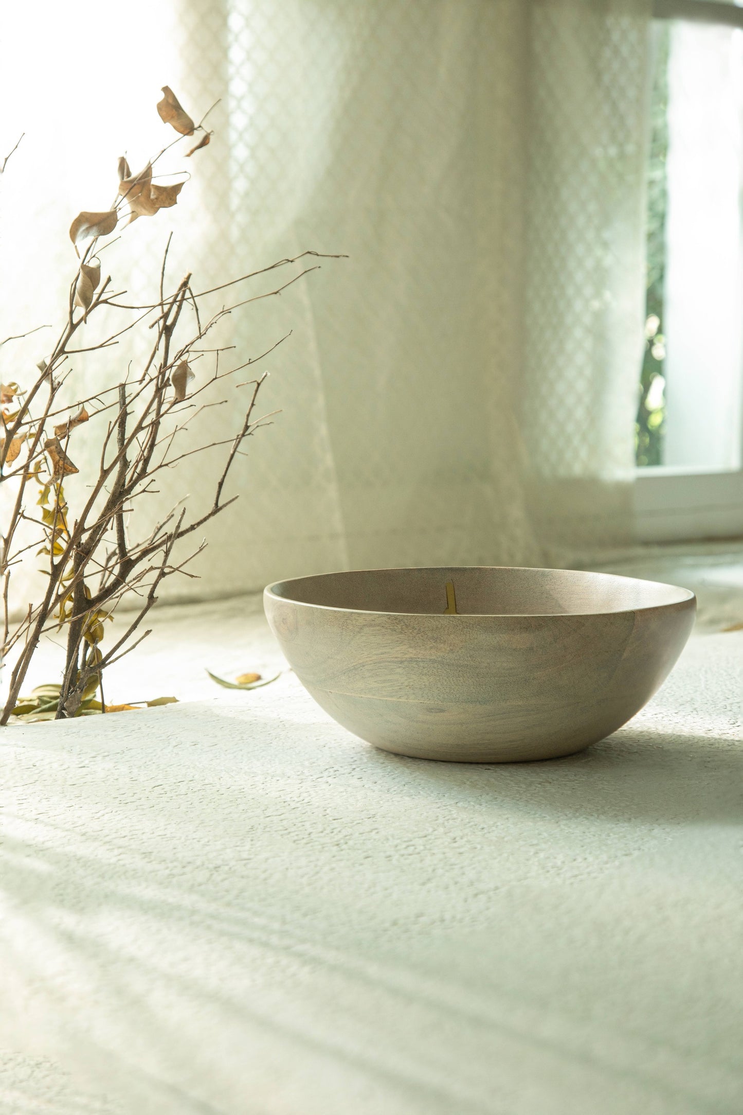 Wisteria Yellow Salad Bowl