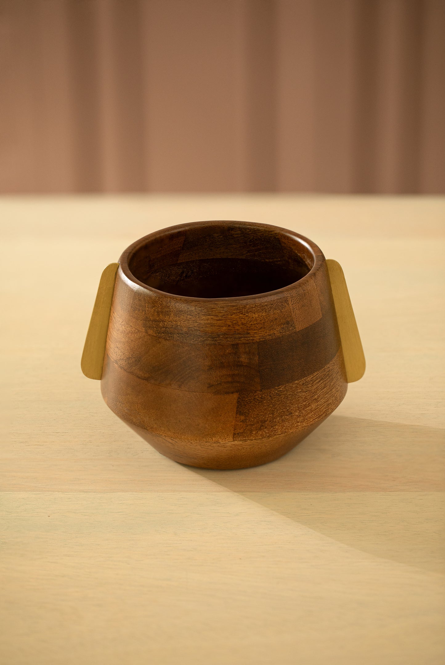 Aranya Wood Brass Nut Bowl